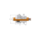 Кабельний ввід M12x1.5, BM-1S, пластик, діаметр кабелю 3,0 -6,5 мм. CABLE GLANDS BİMED L.GRAY.