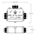 Распределительная коробка SWT.M686-T 3pin IP68, 24A, 450V