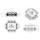 Распределительная коробка SWT.M686-S 3pin IP68, 24А, 450В